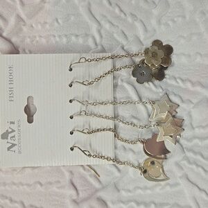 3/$10 Silver Dangle Earrings Set